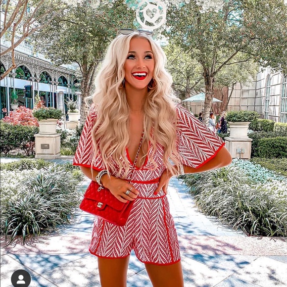 Revolve Friends and Lovers Bizzy Crop Top Red - Picture 4 of 4